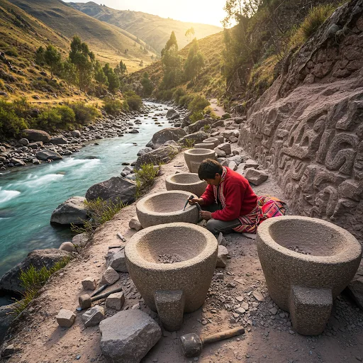 Morteros de Piedra: Sabiduría Tallada en Roca por las Manos Andinas del Perú