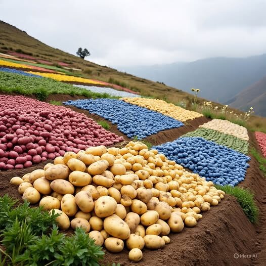 Que alimentos cosecha el agricultor andino en Perú
